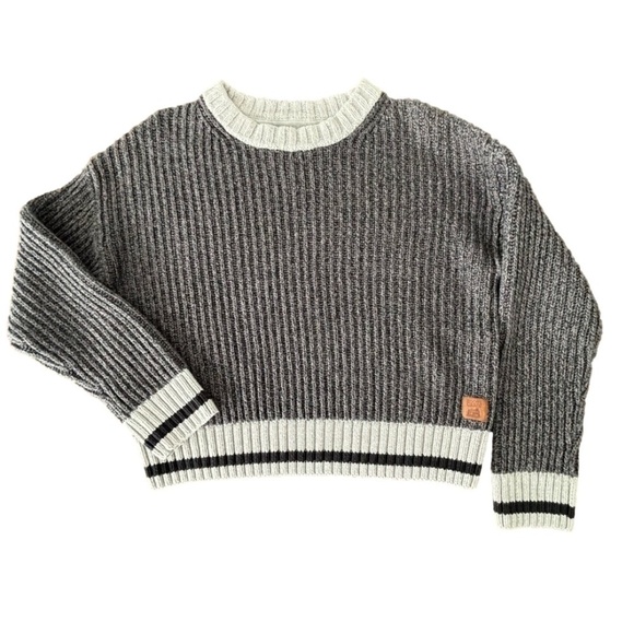 Roots grey cabin crew neck pullover sweater size small EUC - Picture 3 of 14